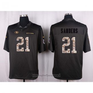 Maglia NFL Anthracite San Francisco 49ers Sanders 2016 Salute To Service
