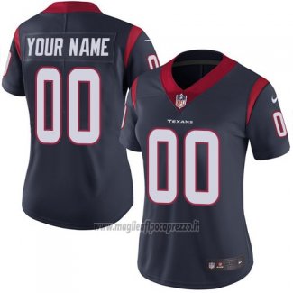 Maglia NFL Donna Houston Texans Personalizzate Blu