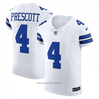 Maglia NFL Elite Dallas Cowboys Dak Prescott Vapor F.U.S.E. Bianco