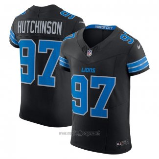 Maglia NFL Elite Detroit Lions Aidan Hutchinson Alternato Vapor F.U.S.E. Nero