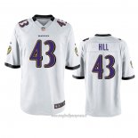 Maglia NFL Game Baltimore Ravens Justice Hill Bianco