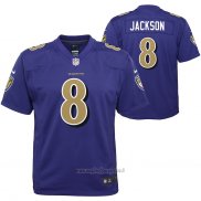 Maglia NFL Game Bambino Baltimore Ravens Lamar Jackson Viola Color Rush