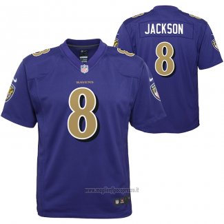 Maglia NFL Game Bambino Baltimore Ravens Lamar Jackson Viola Color Rush