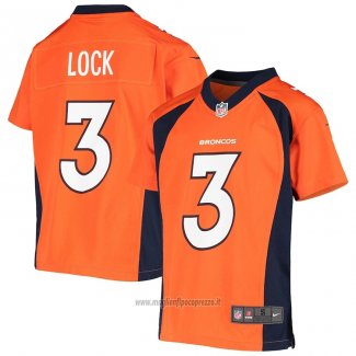 Maglia NFL Game Bambino Denver Broncos Drew Lock Arancione