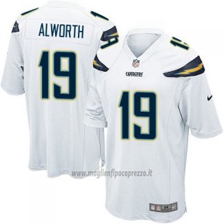 Maglia NFL Game Bambino Los Angeles Chargers Alworth Bianco
