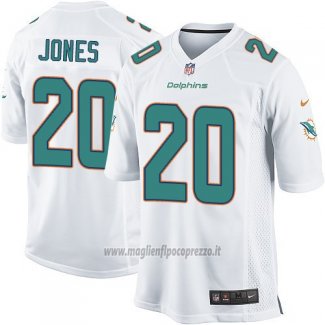 Maglia NFL Game Bambino Miami Dolphins Jones Bianco