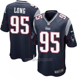 Maglia NFL Game Bambino New England Patriots Long Nero
