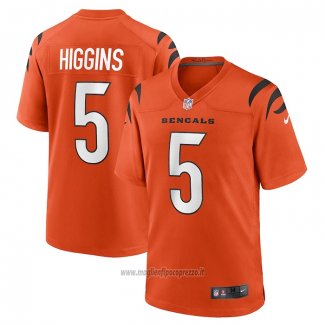 Maglia NFL Game Cincinnati Bengals Tee Higgins Alternato Arancione