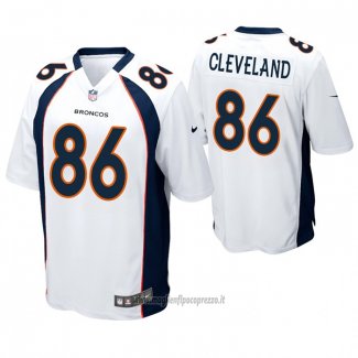 Maglia NFL Game Denver Broncos 86 Tyrie Cleveland Bianco