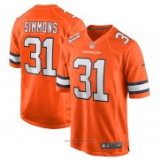 Maglia NFL Game Denver Broncos Justin Simmons Alternato Arancione