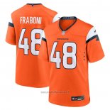 Maglia NFL Game Denver Broncos Mitchell Fraboni Arancione Bianco
