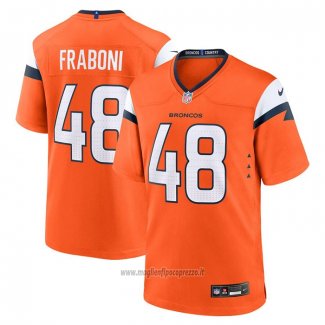 Maglia NFL Game Denver Broncos Mitchell Fraboni Arancione Bianco