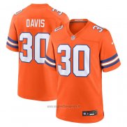 Maglia NFL Game Denver Broncos Terrell Davis Mile High Collection 1977 Throwback Retired Arancione