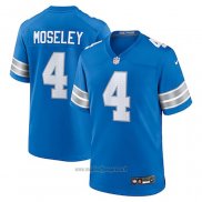 Maglia NFL Game Detroit Lions Emmanuel Moseley Blu Bianco