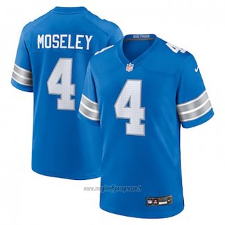 Maglia NFL Game Detroit Lions Emmanuel Moseley Blu Bianco