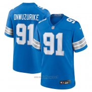 Maglia NFL Game Detroit Lions Levi Onwuzurike Blu Bianco