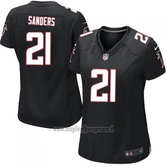 Maglia NFL Game Donna Atlanta Falcons Sanders Nero