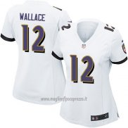 Maglia NFL Game Donna Baltimore Ravens Wallace Bianco