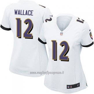 Maglia NFL Game Donna Baltimore Ravens Wallace Bianco