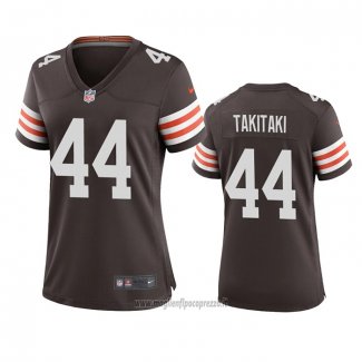 Maglia NFL Game Donna Cleveland Browns Sione Takitaki 2020 Marrone