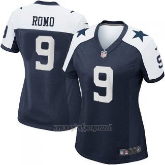 Maglia NFL Game Donna Dallas Cowboys Romo Blu Bianco