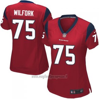 Maglia NFL Game Donna Houston Texans Wilfork Rosso