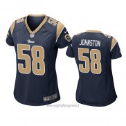 Maglia NFL Game Donna Los Angeles Rams 58 Clay Johnston Blu