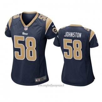 Maglia NFL Game Donna Los Angeles Rams 58 Clay Johnston Blu