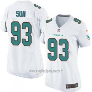 Maglia NFL Game Donna Miami Dolphins Suh Bianco