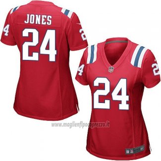 Maglia NFL Game Donna New England Patriots Jones Rosso
