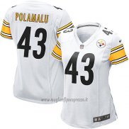 Maglia NFL Game Donna Pittsburgh Steelers Polamalu Bianco