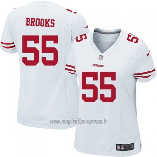 Maglia NFL Game Donna San Francisco 49ers Brooks Bianco