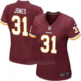 Maglia NFL Game Donna Washington Commanders Jones Rosso
