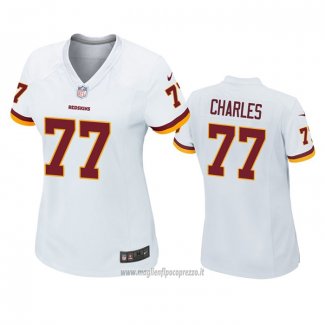Maglia NFL Game Donna Washington Commanders Saahdiq Charles Bianco