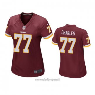 Maglia NFL Game Donna Washington Commanders Saahdiq Charles Rosso