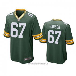 Maglia NFL Game Green Bay Packers 67 Jake Hanson Verde