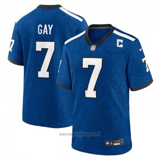 Maglia NFL Game Indianapolis Colts Matt Gay Indiana Nights Alternato Blu
