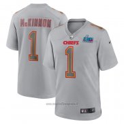 Maglia NFL Game Kansas City Chiefs Jerick Mckinnon Super Bowl Lvii Patch Atmosphere Fashion Grigio