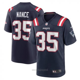Maglia NFL Game New England Patriots Jim Nance Retired Blu