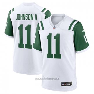 Maglia NFL Game New York Jets Jermaine Johnson Ii Classic Alternato Bianco