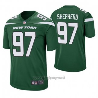Maglia NFL Game New York Jets Nathan Shepherd Verde 60 Anniversario