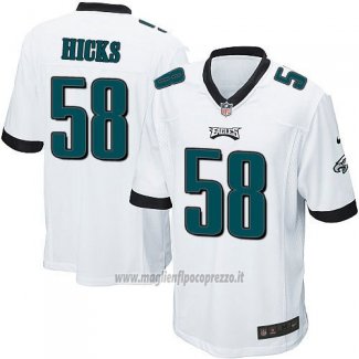 Maglia NFL Game Philadelphia Eagles Hicks Bianco