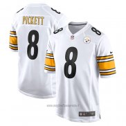 Maglia NFL Game Pittsburgh Steelers Kenny Pickett 2022 NFL Draft Pick Bianco