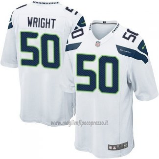 Maglia NFL Game Seattle Seahawks Wright Bianco
