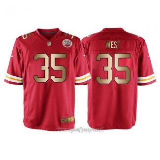 Maglia NFL Gold Game Kansas City Chiefs West Rosso