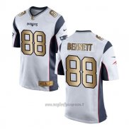 Maglia NFL Gold Game New England Patriots Bennett Bianco