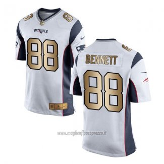 Maglia NFL Gold Game New England Patriots Bennett Bianco