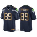 Maglia NFL Gold Game Seattle Seahawks Baldwin Profundo Blu