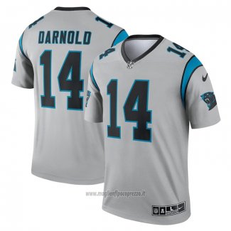 Maglia NFL Legend Carolina Panthers Sam Darnold Inverted Grigio