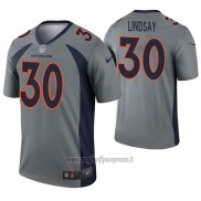 Maglia NFL Legend Denver Broncos 30 Phillip Lindsay Inverted Grigio